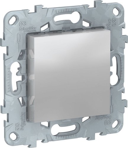 Заглушка без рамки Schneider Electric Unica New алюминий фото Заглушка без рамки Schneider Electric Unica New алюминий картинка